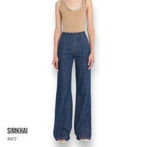 SIMKHAI Women's Blue Flare Jeans
